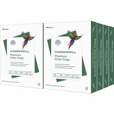 Hammermill Premium Color Copy Paper - White 100 Brightness - Letter - 8 1/2" x 11" - 28 lb Basis Weight - High Brightness, Heavyweight - White - 500 Sheets per Ream - 8 / Carton