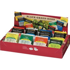 Bigelow Assorted Flavor Herbal Tea, Black Tea, Green Tea Bag Herbal Tea, Black Tea, Green Tea - 64 / Box