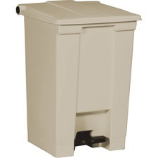 Rubbermaid Commercial Step-on Waste Container 12 gal Capacity - 17.1" Height x 15.7" Width x 16.3" Depth - Plastic - Beige - 1 Each
