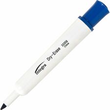Integra Chisel Point Dry-erase Markers Chisel Marker Point - Blue Ink - Fiber Tip - Writing - 12 / Box