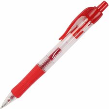 Integra Retractable 0.7mm Gel Pens 0.7 mm Medium Pen Point - Retractable - Red Ink - Gel-based - Red Barrel - Metal Tip - 1 Dozen