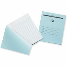 Pacon Blue Book Examination Book 8 Sheets - 0.38" Ruled - Red Margin - 7" x 8 1/2" Sheet Size - White Paper - Blue Cover - Bond Paper - Recycled - 1000 / Carton