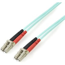 StarTech.com 5m 10Gb Aqua Multimode 50/125 Duplex LSZH Fiber Patch Cable LC - LC 16.40 ft Fiber Optic Network Cable for Network Device, Patch Panel, Hub, Router, Switch - First End: 2 x LC Network - Male - Second End: 2 x LC Network - Male - 10 Gbit/s - P