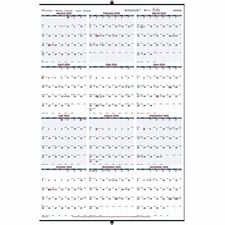 Brownline Heavyweight Yearly Wall Calendar Yearly - 1 Year - January 2026 to December 2026 - 1 Year Single Page Layout - 24" x 36" Sheet Size - White - Paper - 1 Each
