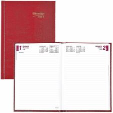Brownline Daily Planner Daily - 1 Year - January 2026 to December 2026 - 1 Day Single Page Layout - 5 3/4" x 8 1/4" Sheet Size - Desktop - Red Cover - Notepad - 1 Each