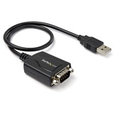 StarTech.com 1 Port Professional USB to Serial Adapter Cable with COM Retention 1 x USB 2.0 Type A - Male - 1 x 9-pin DB-9 RS-232 Serial - Male - Black - 1 Each