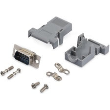 StarTech.com Assembled DB9 Male Solder D-SUB Connector with Plastic Backshell 1 - 1 x 9-pin DB-9 Serial Male - Gray - TAA Compliant