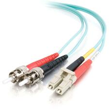 C2G 1m LC-ST 10Gb 50/125 OM3 Duplex Multimode PVC Fiber Optic Cable - Aqua 3.28 ft Fiber Optic Network Cable for Network Device - First End: 2 x LC Network - Male - Second End: 2 x ST Network - Male - 10 Gbit/s - 50/125 µm - Aqua - 1 Each