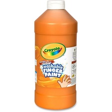 Crayola Washable Finger Paint 1 Color(s) - Orange - 2 lb - Washable - 1 Each