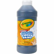 Crayola Washable Finger Paint 1 Color(s) - Black - 16 fl oz - Washable - 1 Each