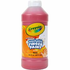 Crayola Washable Finger Paint 1 Color(s) - Red - 16 fl oz - Washable - 1 Each
