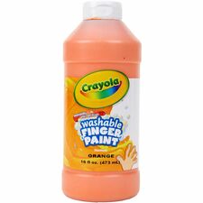 Crayola Washable Finger Paint 1 Color(s) - Orange - 16 fl oz - Washable - 1 Each