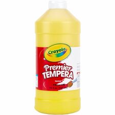 Crayola 32 oz. Premier Tempera Paint 1 Color(s) - Yellow - 2 lb - Washable - 1 Each