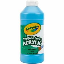 Crayola Portfolio Series Acrylic Paint Brilliant Blue - 16 fl oz - 1 Each