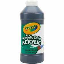 Crayola Portfolio Series Acrylic Paint Ivory Black - 16 fl oz - 1 Each