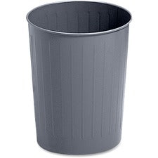 Safco Fire-safe Steel Round Wastebasket 5.88 gal Capacity - Round - 14" Height x 13" Diameter - Steel - Charcoal - 1 Each