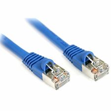 StarTech.com 3 ft Blue Shielded Snagless Cat5e Patch Cable 3 ft Category 5e Network Cable - First End: 1 x RJ-45 - Male - Second End: 1 x RJ-45 - Male - Patch Cable - Blue - 1 Each