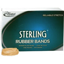 Alliance Rubber Sterling Rubber Bands Size: #14 - 2" Length x 62.5 mil Thickness - Durable, Elastic - Natural Crepe - 3100 / Box