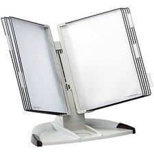 Djois by Tarifold Modular Desktop Reference System Desktop - 10 Panels - Removable Sleeve, Wire-reinforced - White - 1 Each