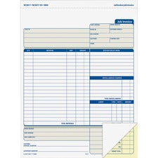 Adams Contractor Forms 100 Sheet(s) - 2 Part - Carbonless Copy - 8.50" x 11.43" Form Size - White - 1 Each