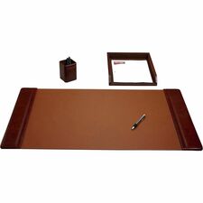 Dacasso Mocha Leather 3-Piece Desk Pad Kit 1 Each