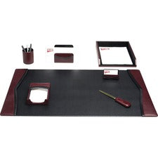 Dacasso Two-Toned Leather 7-Piece Desk Pad Kit 1 Each