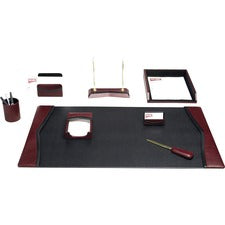 Dacasso Two-Toned Leather 8-Piece Desk Pad Kit 1 Each