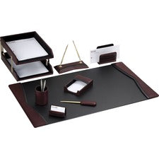 Dacasso Two-Toned Leather 10-Piece Desk Pad Kit 1 Each