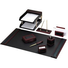 Dacasso Rosewood & Leather Desk Set 1 Each