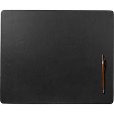 Dacasso Conference Pad Rectangular - 17" Width x 14" Depth - Felt Backing - Leather - Black