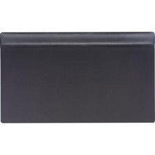 Dacasso Top Rail Desk Pad Rectangular - 34" Width x 20" Depth - Felt Black Backing - Leather - Black