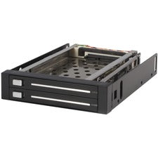 StarTech.com Drive Enclosure for 3.5" SATA/600 - Serial ATA/600 Host Interface Internal - Black 2 x HDD Supported - 2 x SSD Supported - 2 x Total Bay - 2 x 2.5" Bay - Aluminum