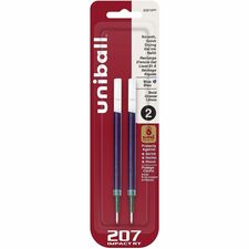 uniball™ 207 Impact RT Gel Pen Refill 1 mm , Bold Point - Blue Ink - Acid-free, Fade Proof, Water Proof, Super Ink - 2 / Pack