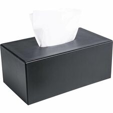 Dacasso Rectangular Tissue Box Cover Letter, Legal - 8.5" x 11" , 8.5" x 14" - Black