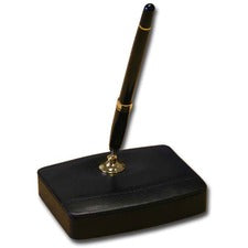Dacasso Single Pen Stand Leather - Black - 1 Each
