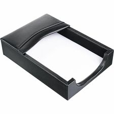 Dacasso 4x6 Memory Holder 1.4" Height x 4.8" Width x 6.8" Length - Leather - Black - 1 Each