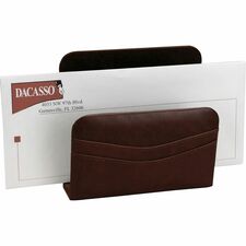 Dacasso Letter Holder Leather - Mocha - 1 Each