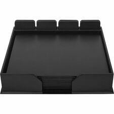Dacasso Leather Conference Room Set Leather, Velveteen - Black - 1 Each