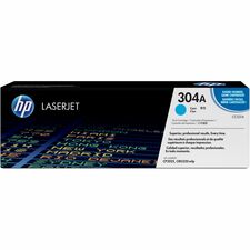 HP 304A (CC531A) Original Standard Yield Laser Toner Cartridge - Single Pack - Cyan - 1 Each 2800 Pages