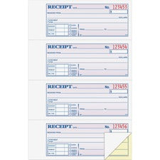 Adams Money/Rent Receipt Book 200 Sheet(s) - Tape Bound - 2 Part - Carbonless Copy - 7.62" x 11" Sheet Size - White - 1 Each