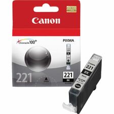 Canon CLI-221BK Original Inkjet Ink Cartridge - Black - 1 Each 342 Pages