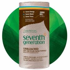 Seventh Generation 100% Recycled Paper Towels 2 Ply - 11" Width x 9" Length - 120 Sheets/Roll - Brown - Paper - 1 Roll