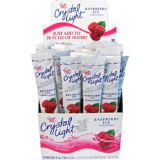 Crystal Light On-The-Go Raspberry Mix Sticks Powder - 0.08 oz - Raspberry Ice - 30 / Box
