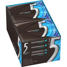 5 Gum Cobalt 5 Peppermint Sugar-free Gum Peppermint - Individually Wrapped - 10 / Box