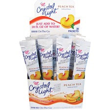 Crystal Light On-The-Go Mix Peach Sticks Powder - 0.09 oz - Peach Tea - 30 / Box