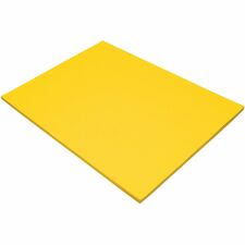 Tru-Ray Construction Paper 24" Width x 18" Length - 76 lb Basis Weight - Yellow - Sulphite - 50 / Pack