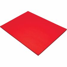 Tru-Ray Construction Paper 24" Width x 18" Length - Festive Red - 50 / Pack