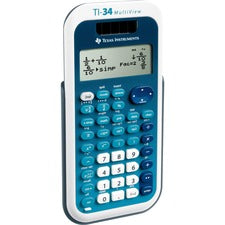 Texas Instruments TI-34 MultiView Scientific Calculator 4 Line(s) - Battery/Solar Powered - 0.8" Height x 3.2" Width x 6.1" Depth - 1 Each