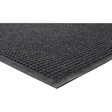 Genuine Joe WaterGuard Indoor/Outdoor Mats Carpeted Floor, Hard Floor, Indoor, Outdoor - 60" Length x 36" Width - Rubber, Polypropylene - Charcoal Gray - 1 Each