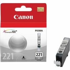 Canon CLI-221GY Original Inkjet Ink Cartridge - Gray - 1 Each 510 Pages